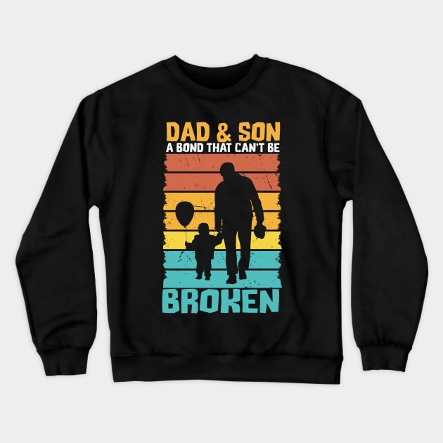 Dad And  Son- Vintage Fathers Day,  Grandpa Crewneck Sweatshirt by Perfect Spot